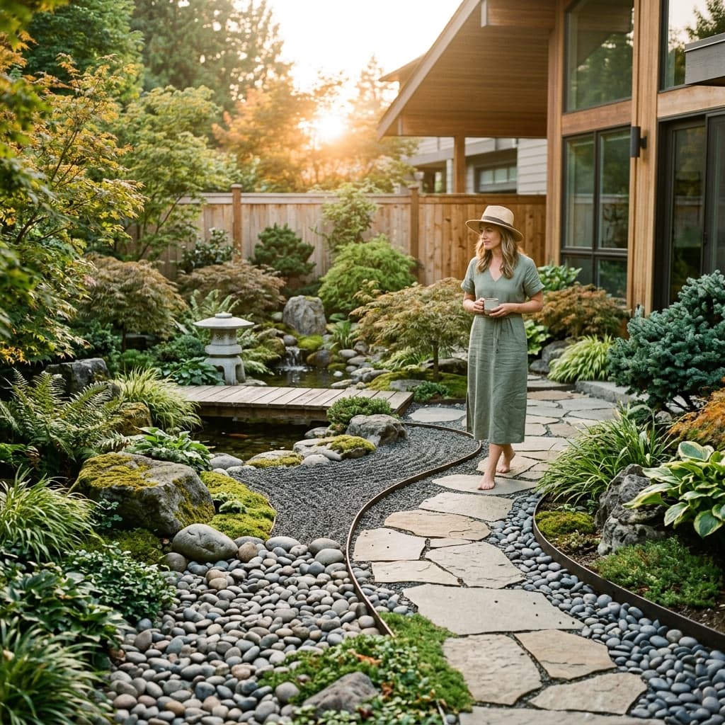 Como criar um jardim zen com pedras naturais
