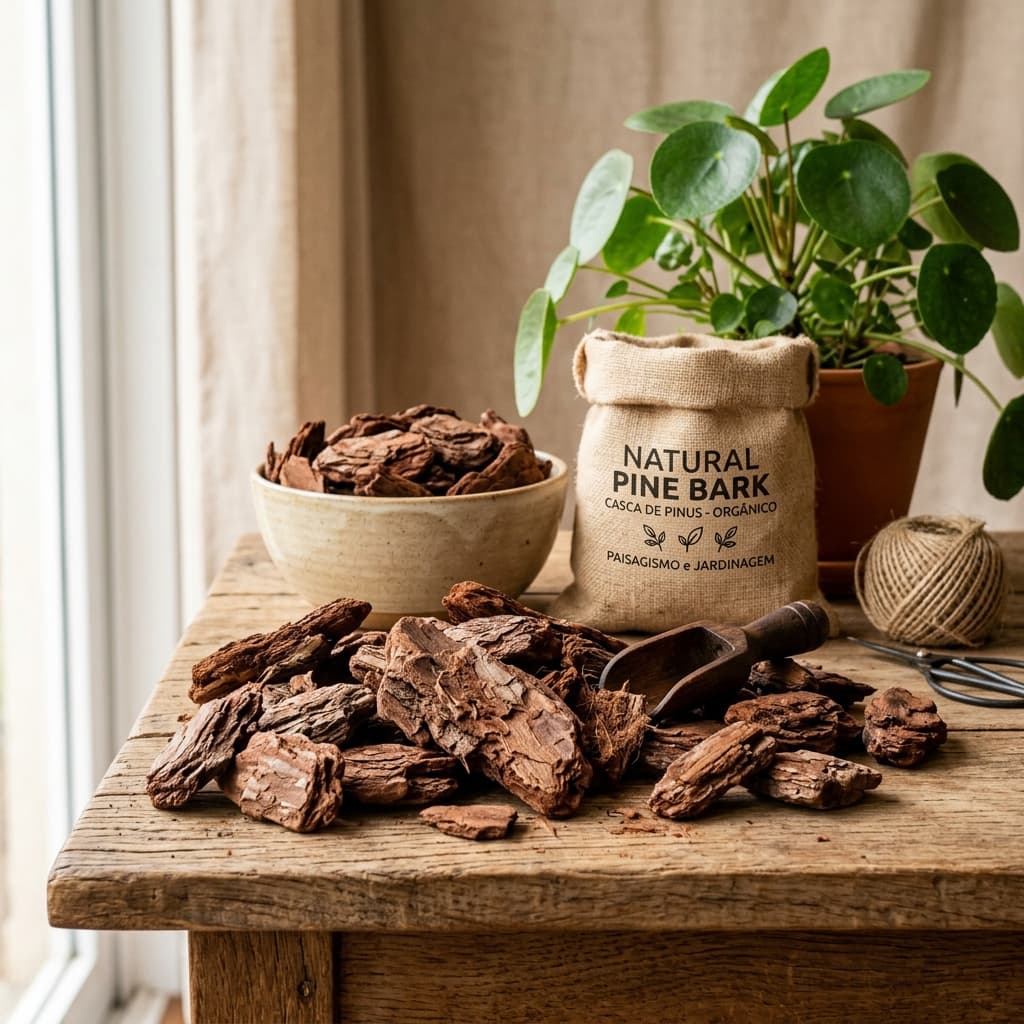 Casca de Pinus Natural Orgânica 1 Kg