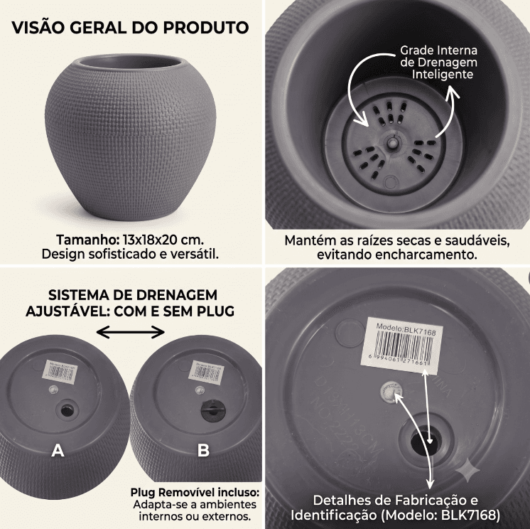 Vaso Decorativo Grafite - Tamanhos