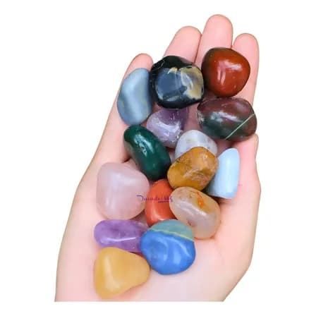 200g Pedras Roladas Brasileira Cristal Natural Sortida Mista Cor Mistas