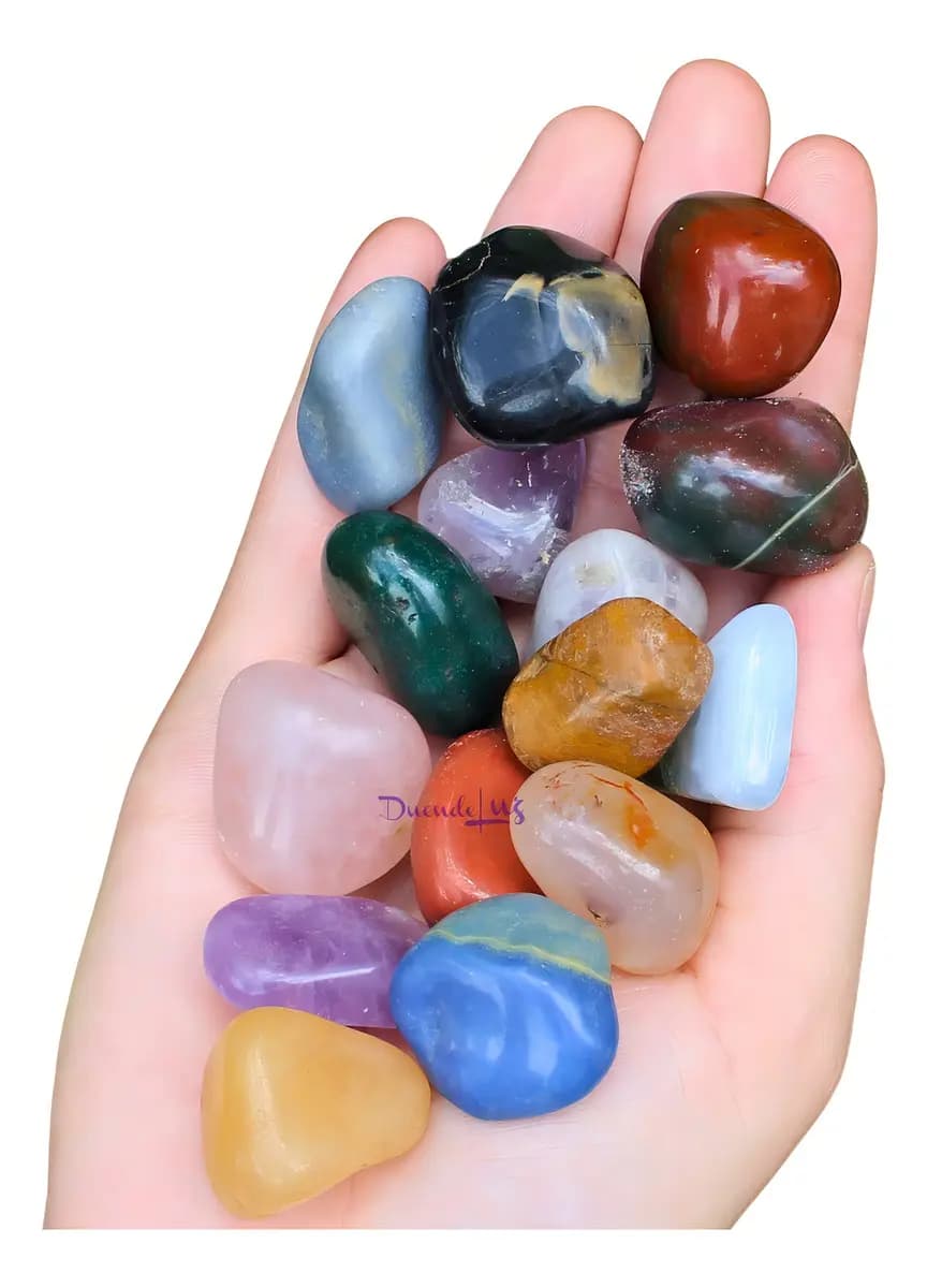 200g Pedras Roladas Brasileira Cristal Natural Sortida Mista Cor Mistas
