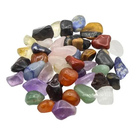 Kit Pedras Mistas Cristais Mix Energia Positiva 200 Gramas Colorido