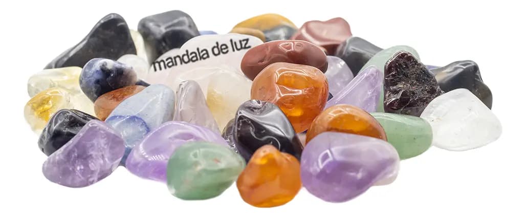 Kit Pedras Mistas Cristais Mix Energia Positiva 200 Gramas Colorido