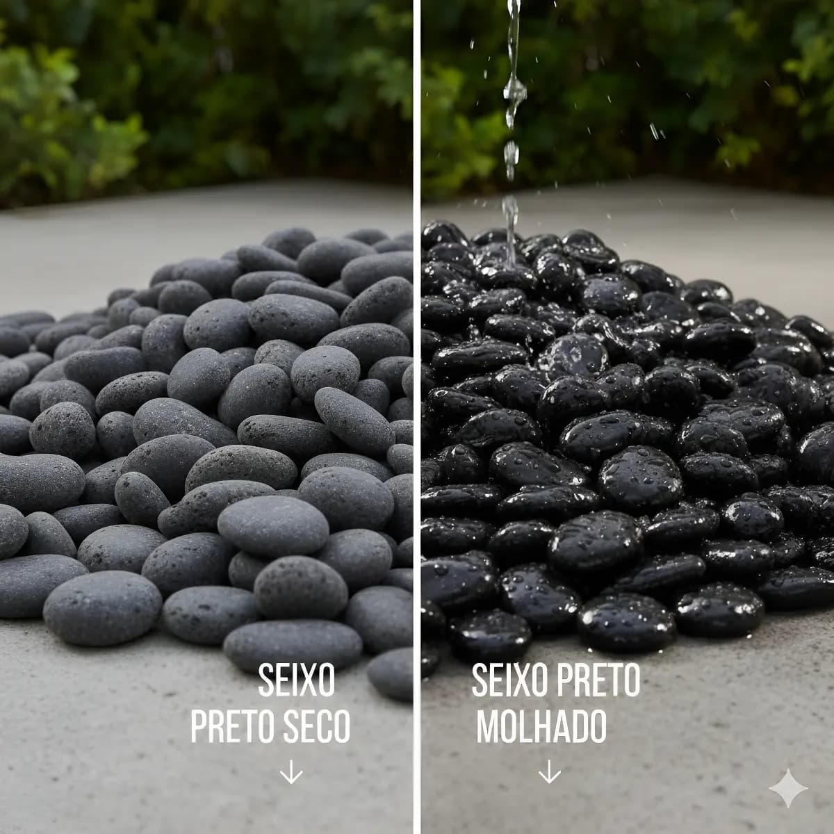 15kg Pedras Ornamentais Para Jardim Seixo Preto Natural Lago Preto 2 Cm 8 Cm
