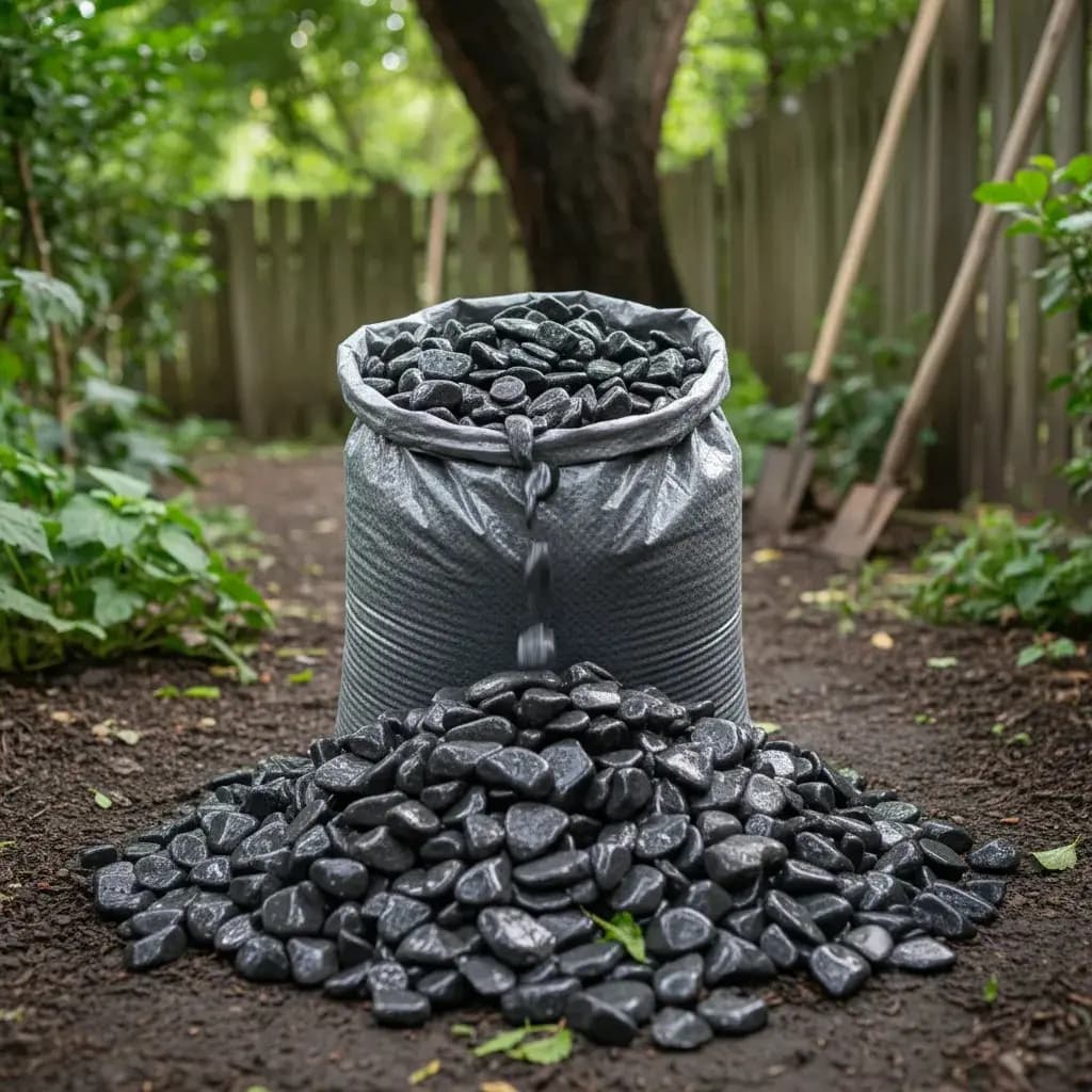 4kg Seixo Preto Pedras Para Jardim Paisagismo Lago Aquarios Preto 2 Cm 8 Cm