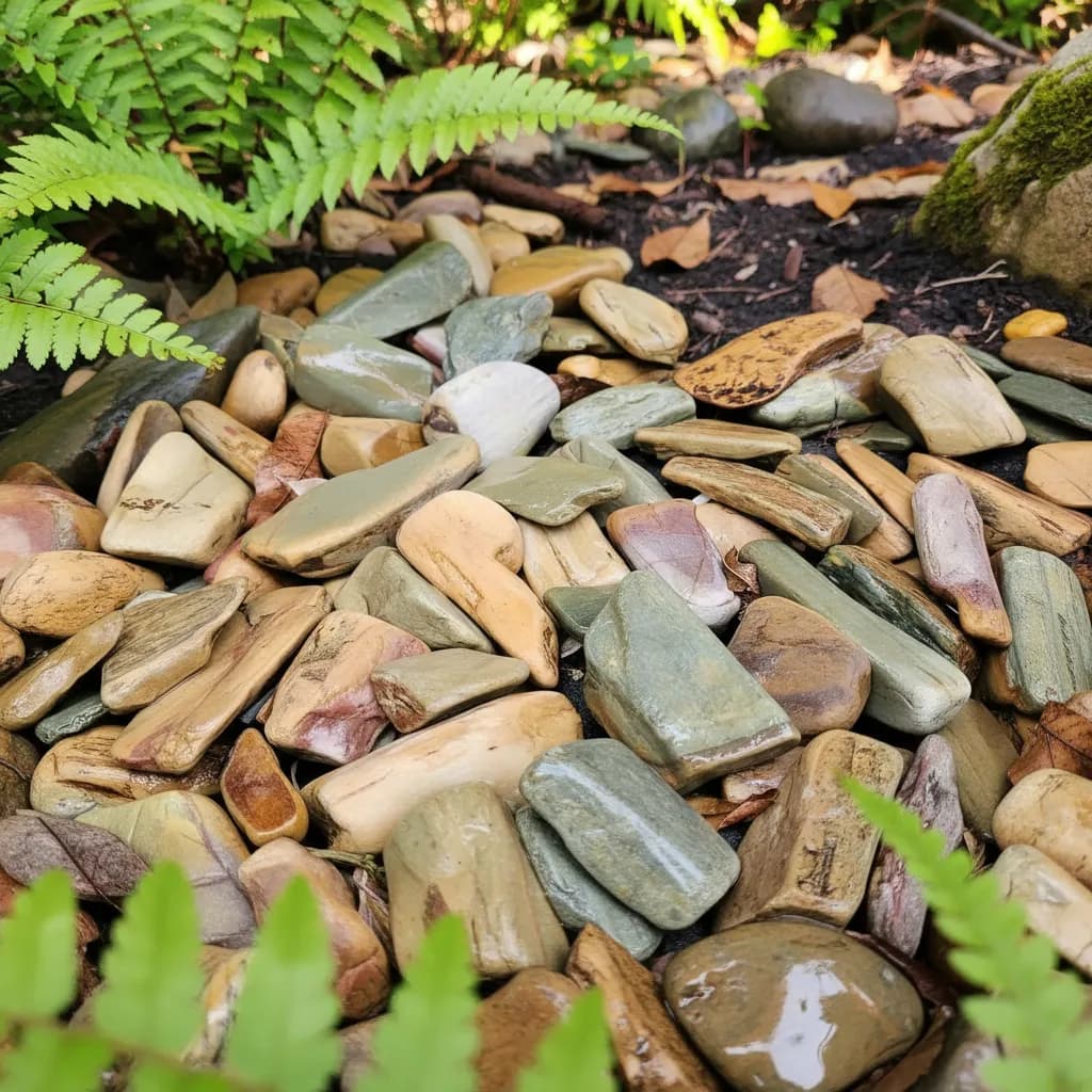 Pedras Ornamentais Seixo Verde Rolado Aquarios Jardins 4.5kg Verde 4 Cm 11 Cm