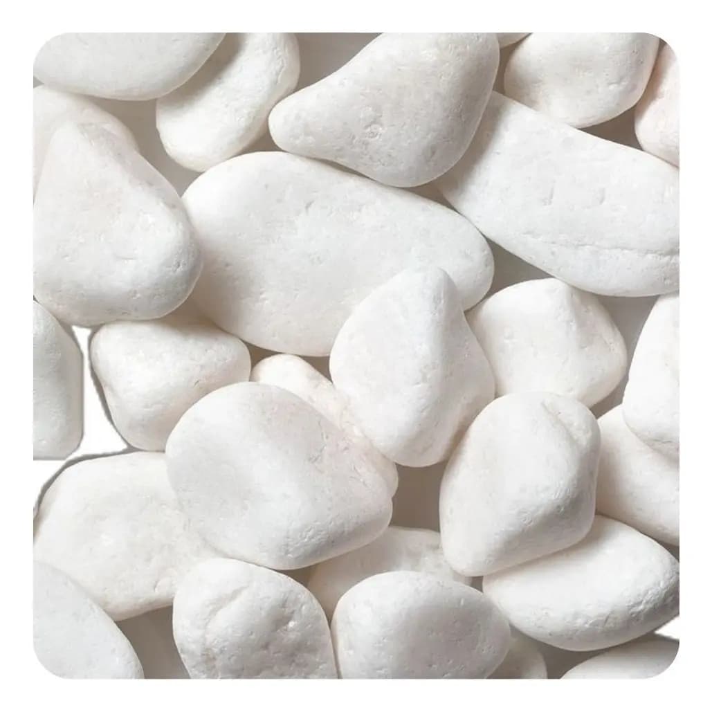 Pedra Dolomita Branca N° 2 Para Jardim 4kg Branco 3 Cm 4 Cm