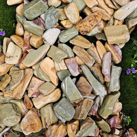 9,5kg Pedras Decorativas P/ Vasos Plantas Seixo Verde Brasil Verde 3 Cm 12 Cm