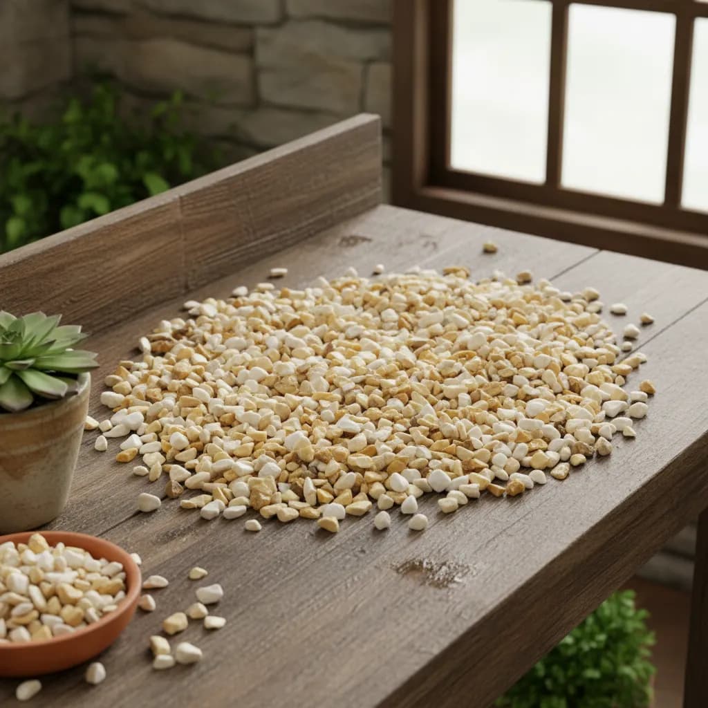 Pedras Pedrisco Palha Ornamentais Jardim Fontes Nº1 - 5kg. Palha 5 Mm 1 Cm