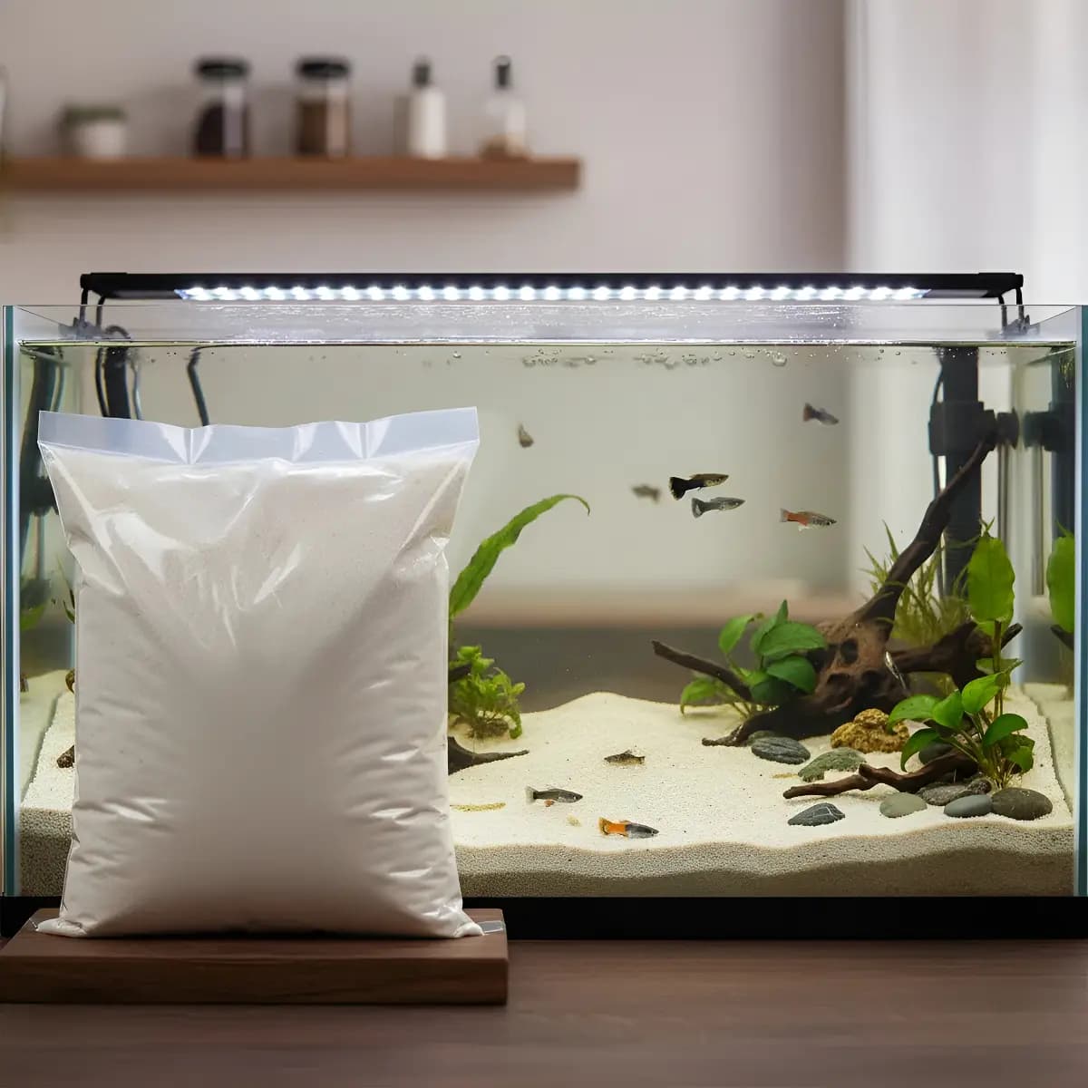 10kg Areia De Duna Fina Quartzo Para Aquário E Lagos Nº 00