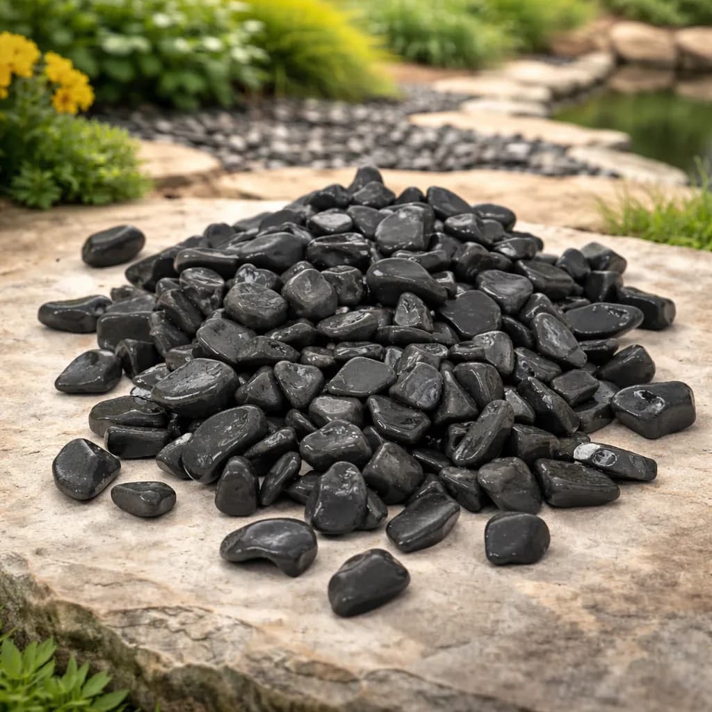15kg Seixo Preto Pedras Para Jardim Paisagismo Lago Aquarios Preto 2 Cm 8 Cm