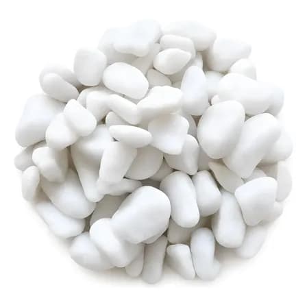 Pedra Dolomita Branca Seixo Para Jardim Vasos Paisagismo 5kg Branco 2 Cm 5 Cm