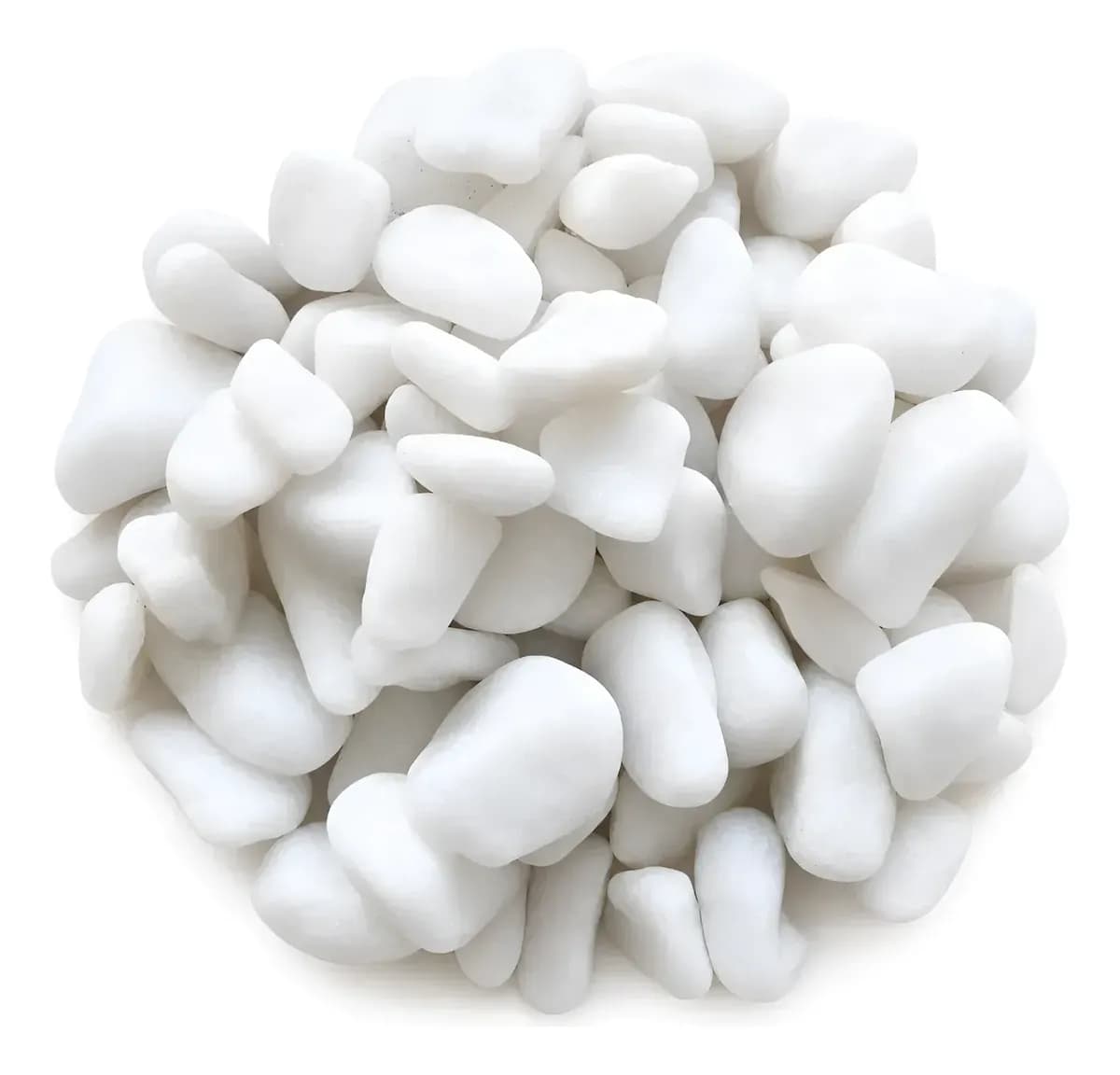 Pedra Dolomita Branca Seixo Para Jardim Vasos Paisagismo 5kg Branco 2 Cm 5 Cm